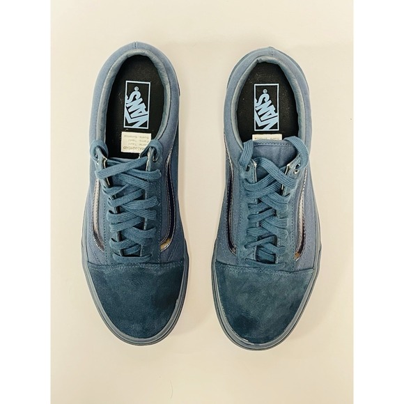 Vans Old Skool Mono Dark Teal Classic Low Top Sneakers VN0A38G1QKD Size 11 - Picture 2 of 9